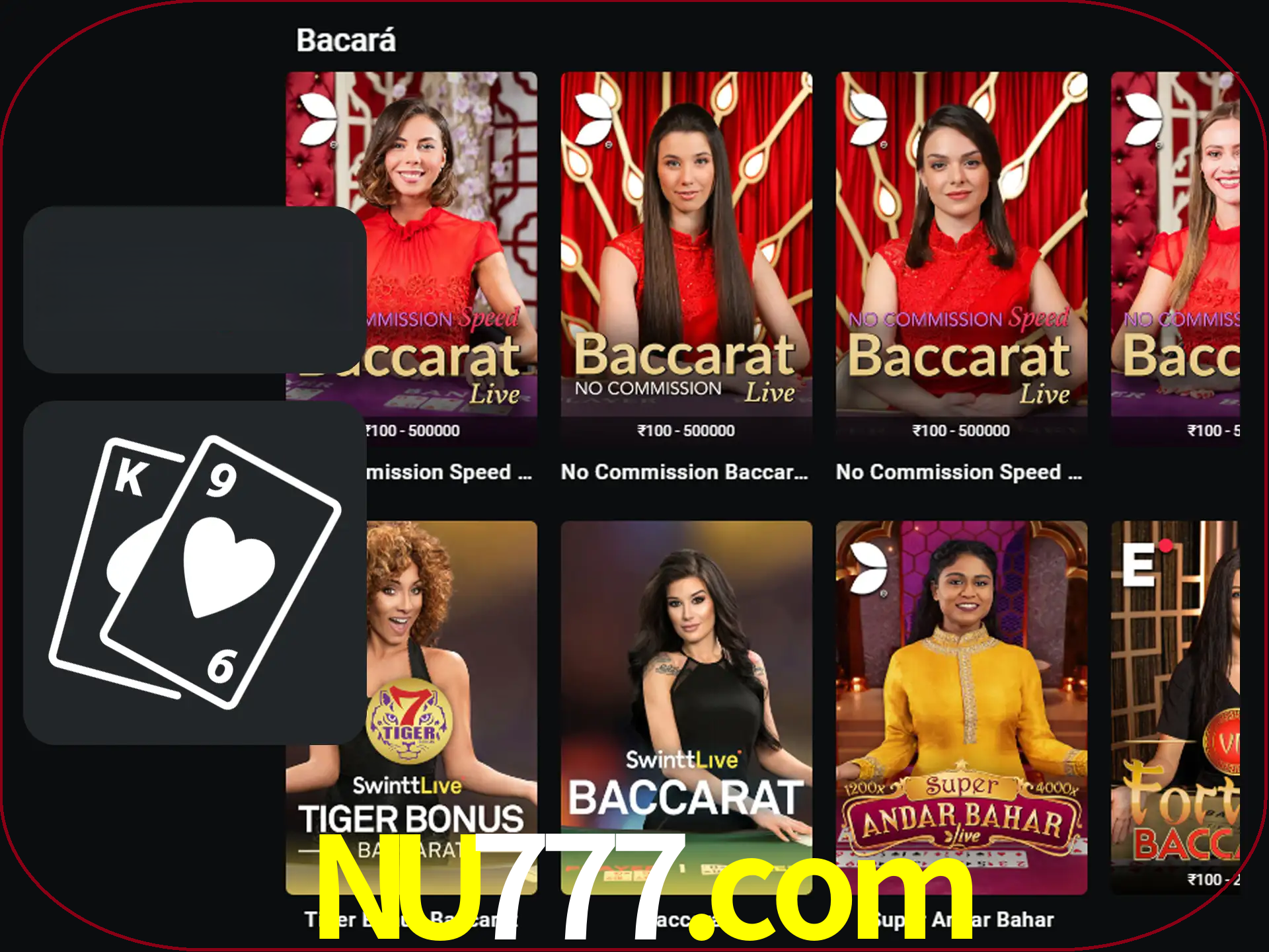 Ganhe muito dinheiro jogando jogos de bacará.